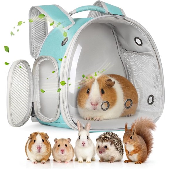 Guinea Pig Backpack, Space Capsule Bubble Window Small Animal Backpack for Guinea Pig, Bird Bunny Rat