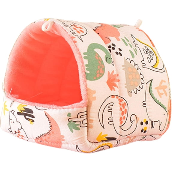 Guinea Pig Bed Cave Cozy Hamster House Hideout Hide House, Small Animal Dwarf Rabbits Hedgehog Bearded Dragon Winter Nest Squirrel Hamster Cage Accessory