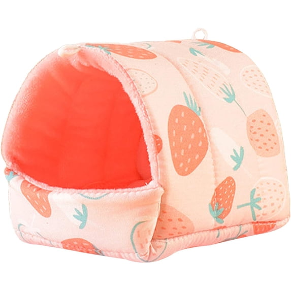 Guinea Pig Bed Cave Cozy Hamster House Hideout Hide House, Small Animal Dwarf Rabbits Hedgehog Bearded Dragon Winter Nest Squirrel Hamster Cage Accessory