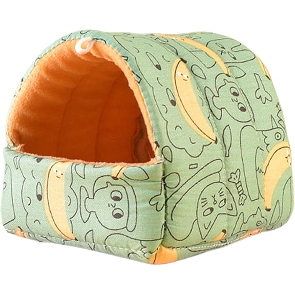 Guinea Pig Bed Cave Cozy Hamster House Hideout Hide House, Small Animal Dwarf Rabbits Hedgehog Bearded Dragon Winter Nest Squirrel Hamster Cage Accessory