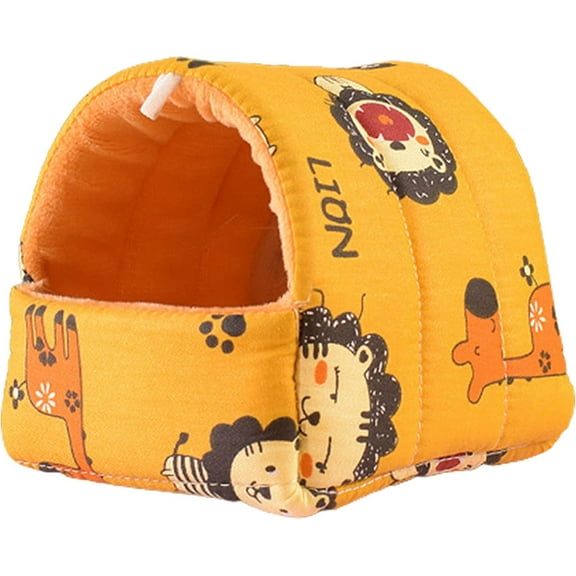 Guinea Pig Bed Cave Cozy Hamster House Hideout Hide House, Small Animal Dwarf Rabbits Hedgehog Bearded Dragon Winter Nest Squirrel Hamster Cage Accessory