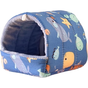 Guinea Pig Bed Cave Cozy Hamster House Hideout Hide House, Small Animal Dwarf Rabbits Hedgehog Bearded Dragon Winter Nest Squirrel Hamster Cage Accessory