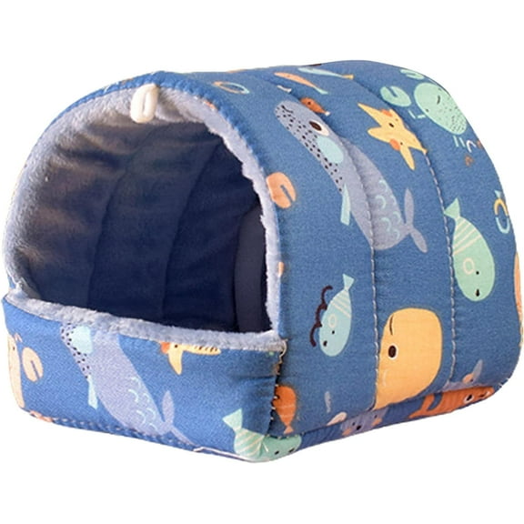 Guinea Pig Bed Cave Cozy Hamster House Hideout Hide House, Small Animal Dwarf Rabbits Hedgehog Bearded Dragon Winter Nest Squirrel Hamster Cage Accessory