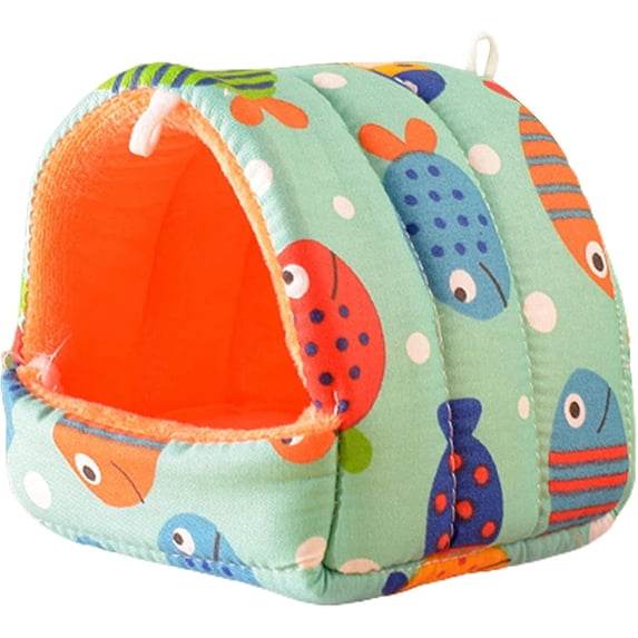 Guinea Pig Bed Cave Cozy Hamster House Hideout Hide House, Small Animal Dwarf Rabbits Hedgehog Bearded Dragon Winter Nest Squirrel Hamster Cage Accessory