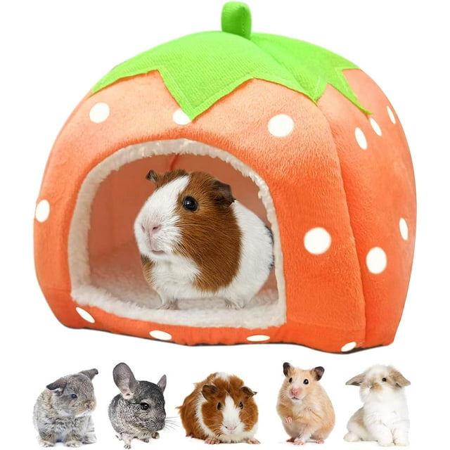 Guinea Pig Bed Cozy Hamster Cave Washable Small Animal Bed Hideout Cage