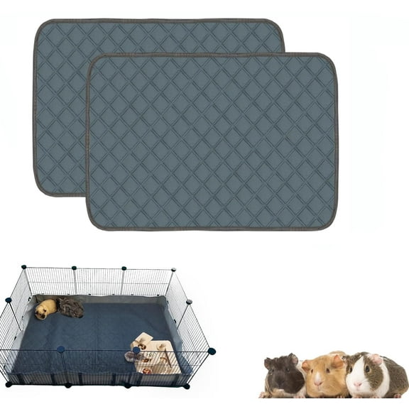 Guinea Pig Cage Liner,Dinosam Washable Guinea Pig Bedding,24" x 18" Hamster Bedding,Reusable & Anti Slip Mat,Fast and Super Absorbent Liners Pad for Small Animals Rabbit Hamster Rat,1 PCS