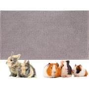 Guinea Pig Cage Liner Grey Washable Rabbit Bedding Mat Small Animals Training Mat Cage Absorbent16 X 24 Inch