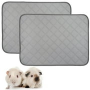 Guinea Pig Cage Liners, 2-Pack Washable Reusable Super Absorbent Bedding Pee Pads for Chinchillas Hamster Small Animals