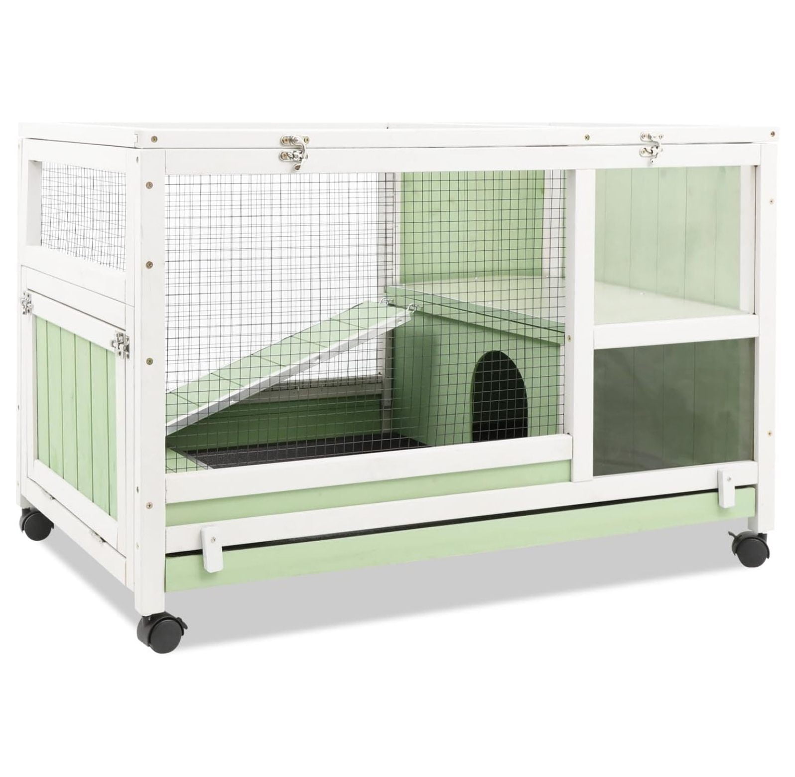 Guinea Pig Cages Wooden Indoor, Rabbit cage on Wheels, Guinea Pig House