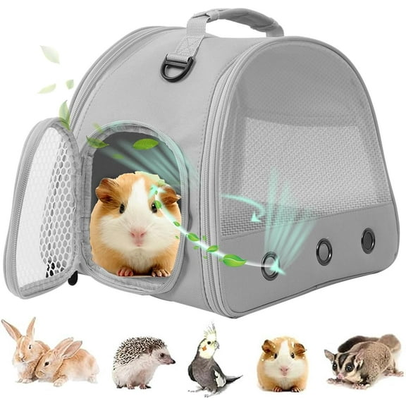 Guinea Pig Carrier Backpack, Clear Bubble Window Backpack for Guinea Pig, Bunny Rat Bird (Upgraded Mesh)