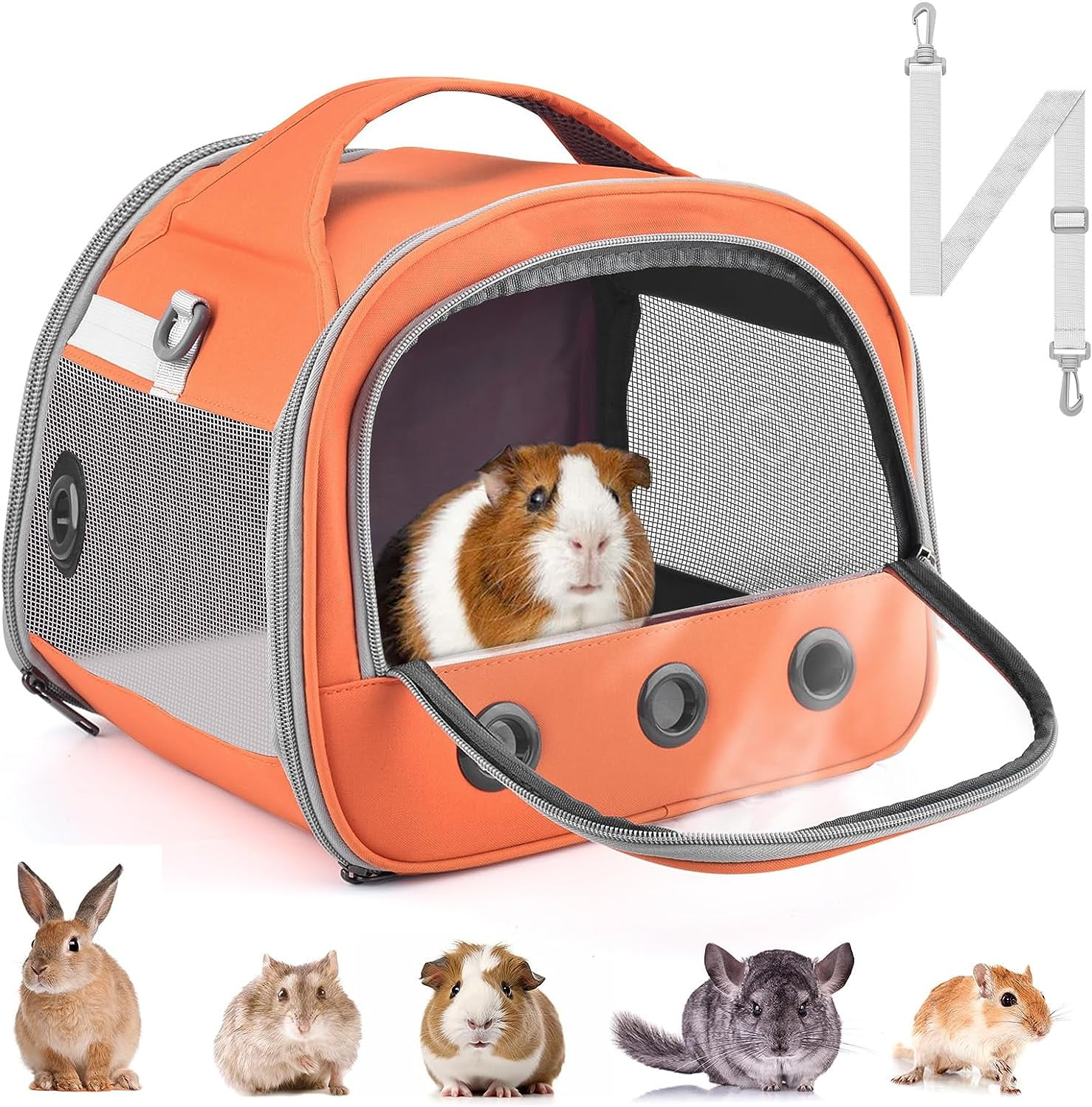 Bunny Carrier Guinea Pig Travel Carrier Ventilated Mesh Small