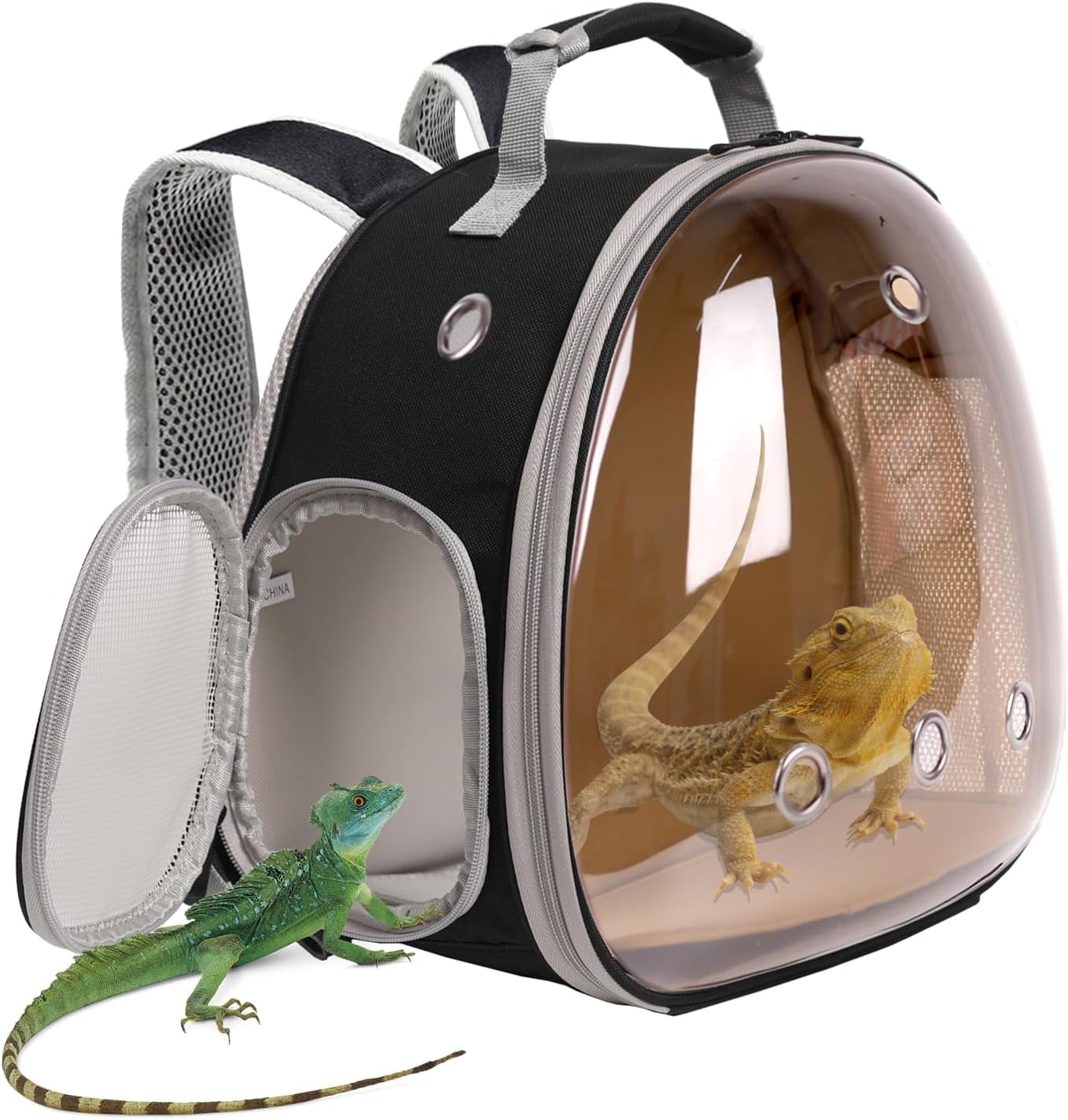 Guinea Pig Carrier, Guinea Pig Backpack with Clear Bubble Window (Black ...