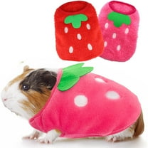 Guinea Pig Clothes 2 Packs - Rabbit Warm Vest Cozy T-Shirt for Ferret Bunny Kitten Chihuahua and Other Small Animals