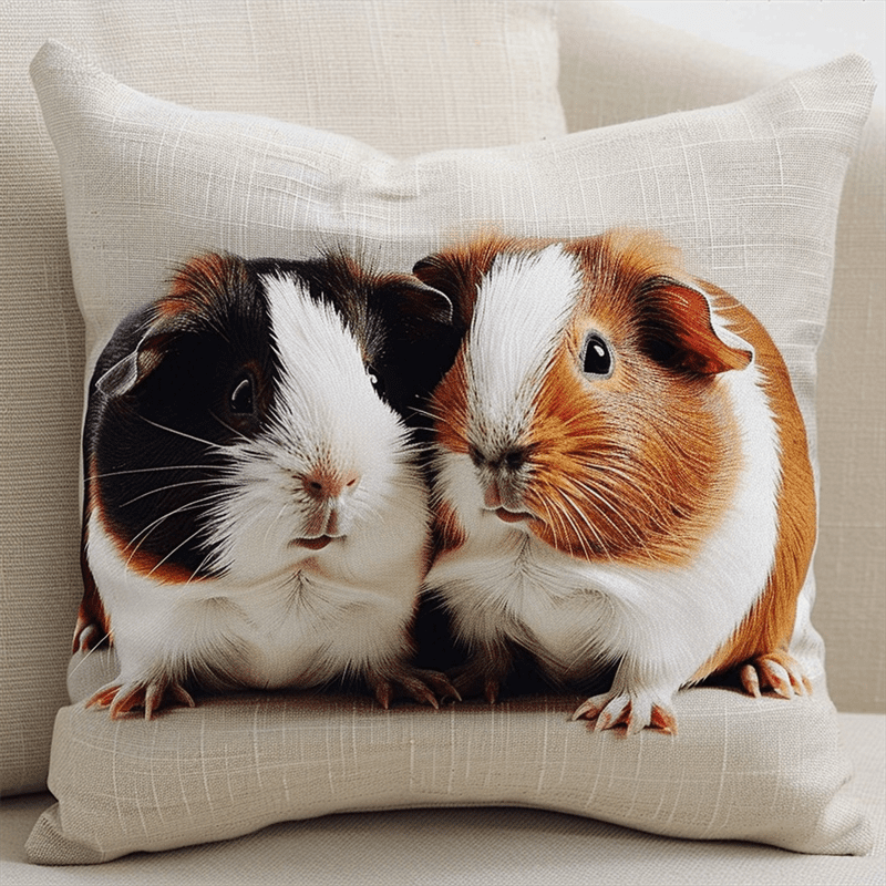 Guinea Pig Cross Stitch Kits Pre Stamped Pillowcase , 17.72" x 17.72" , Cross Stitch Kits Stamped (11 Count)