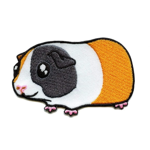Guinea Pig Embroidered Iron On Patch