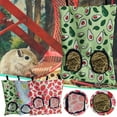 thumbnail image 1 of Guinea Pig Feeder Bag | Hanging Small Animal Feeder Sack with 2 Holes & Metal Buckles - Foldable Storage Hay Rack for Guinea Pigs, Rabbits, Hamsters, Chinchillas | 9.84 x 1.57 x 11.02 in | 1 Pack, 1 of 3