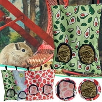 Guinea Pig Feeder Bag | Hanging Small Animal Feeder Sack with 2 Holes & Metal Buckles - Foldable Storage Hay Rack for Guinea Pigs, Rabbits, Hamsters, Chinchillas | 9.84 x 1.57 x 11.02 in | 1 Pack