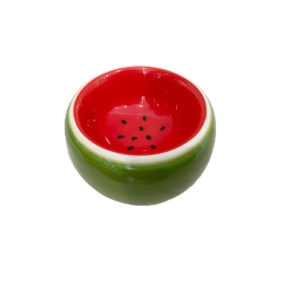 Guinea Pig Food Bowl Mini Fruit Ceramic Food Water Feeding Dish for Small Animals（3.15×1.57in）