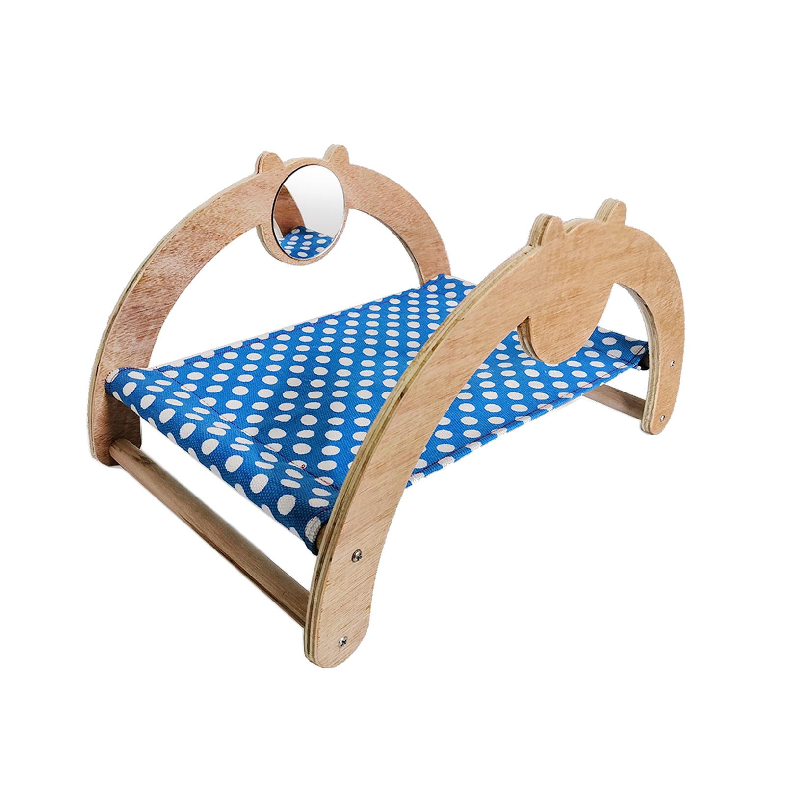 Guinea Pig Hammock Nest, Wood Portable Breathable Small Animal Bed, Bed