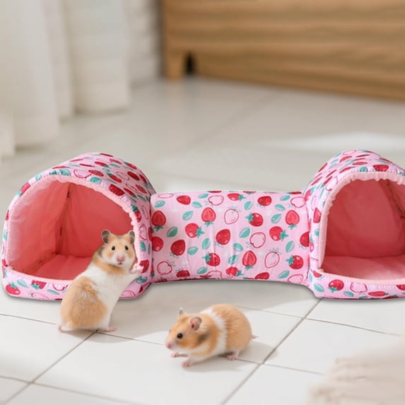 Guinea Pig Hideaway Soft Cave Washable Bed for Small Pets Rabbits Hamsters Ferrets Blue Cozy House Non Slip Bottom