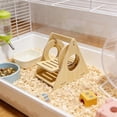 thumbnail image 1 of Guinea Pig Hideout - 5.5x3.9in Small Pet Wooden Hut, Natural Finish, Hamster House, Practical Space Saving Design, 1 of 6