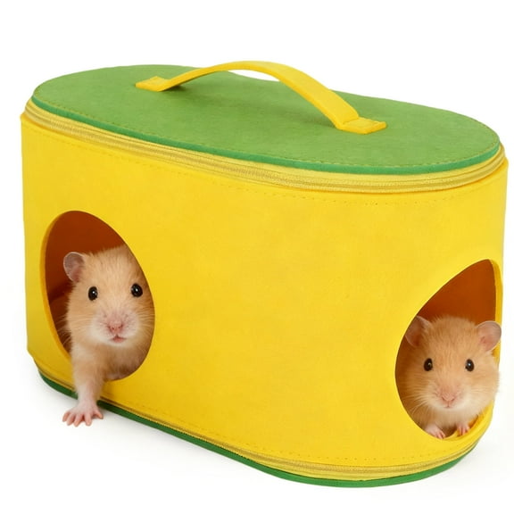 Guinea Pig Hideout, Large Cozy Bed, Warm Small Animal Cage House for Chinchilla, Hamster, Ferrets, Hedgehog, Rats and Other Small Pets