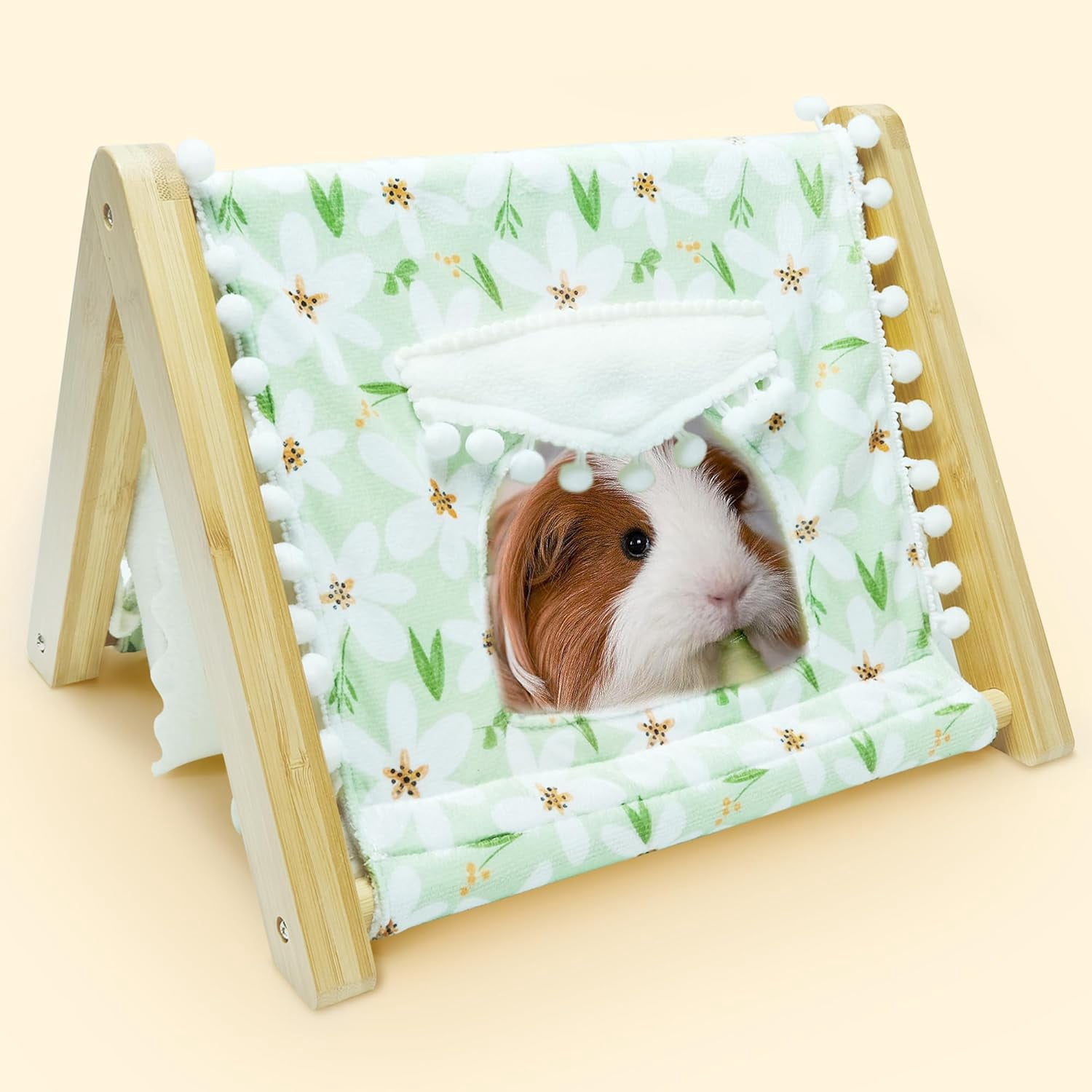 Photo inspiration: Sturdy Hamster Hideaway Tents With Durable Ropes Reference: Guinea Pig Hideout Sturdy Bamboo Small Animal House With Window