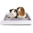 Guinea Pig Litter Box with Grid Small Animal Toilet for Cage Rabbit