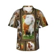 thumbnail image 1 of Guinea Pig Men'S 3d Print Casual Button Down Shirts, Novelty Hawaiian Short Sleeves L, 1 of 7