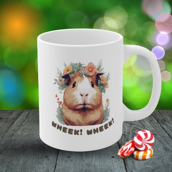 Guinea Pig Mug Wheek! Wheek! Ceramic Coffee Cups, oz, oz.jpg
