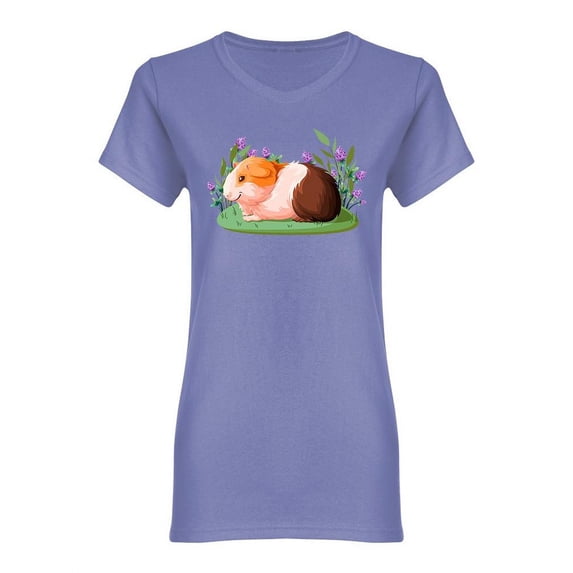 Guinea Pig On Cavia Porcellus. Shaped T-Shirt Women -Image by Shutterstock, Female x-Large