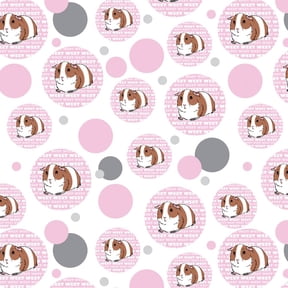 Guinea Pig Pet Pink Premium Gift Wrap Wrapping Paper Roll Pattern