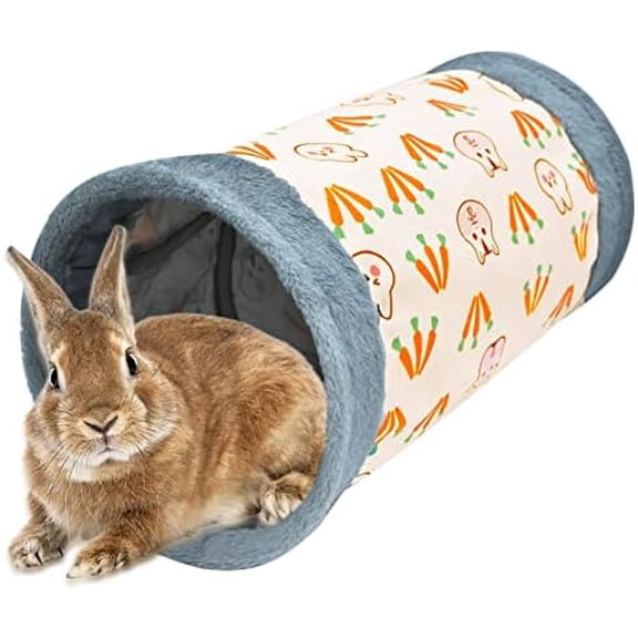 Guinea-Pig Rabbit Tunnel-Tube Toys - Bunny Hamster Hideout Small Animal Activity Tunnels Hideaway Accessoies for Dwarf Rabbits Guinea Pigs Kitty (Pink)