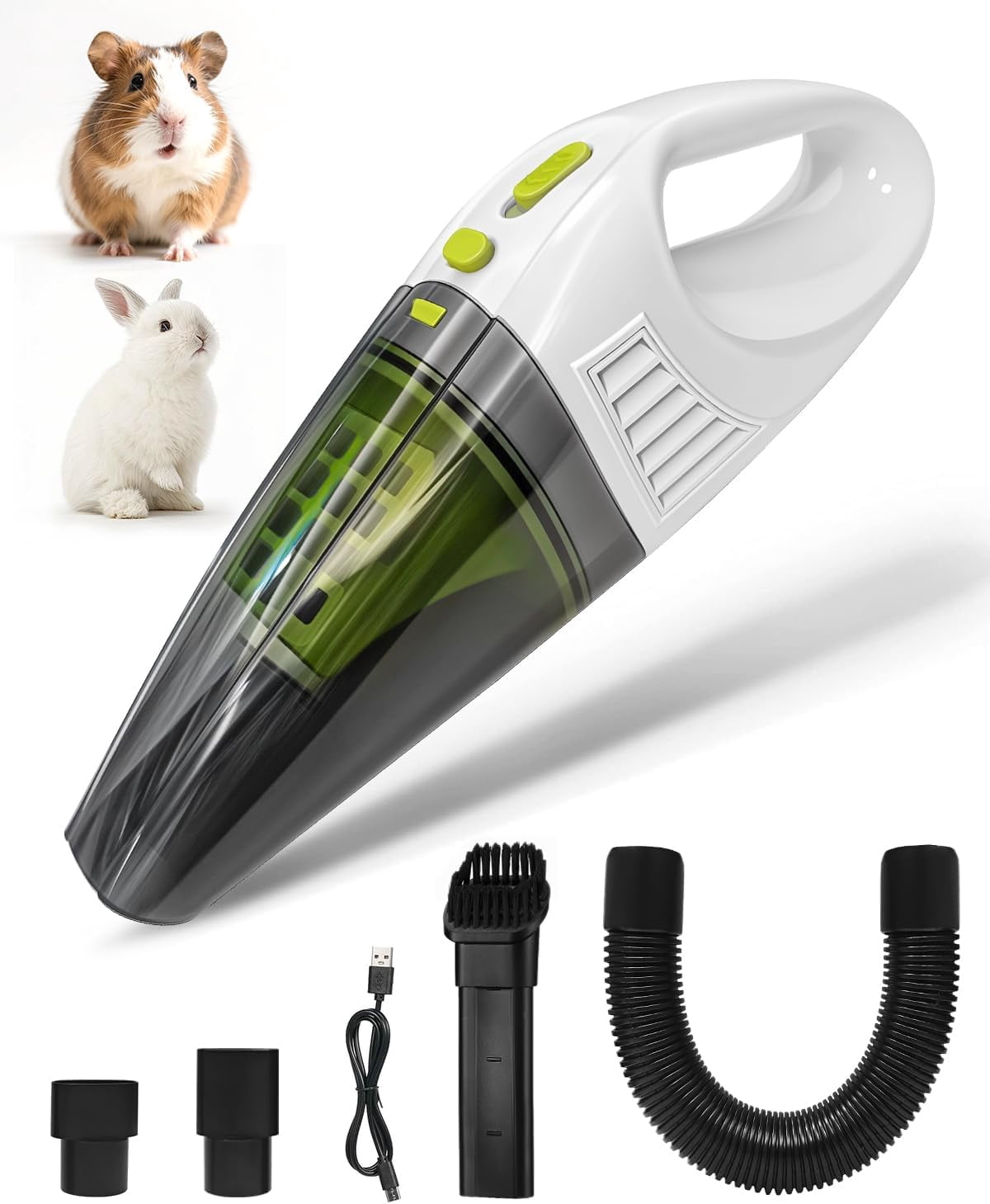 Guinea Pig & Rabbit Vacuum Cleaner Poop: Extended Capacity Cordless ...