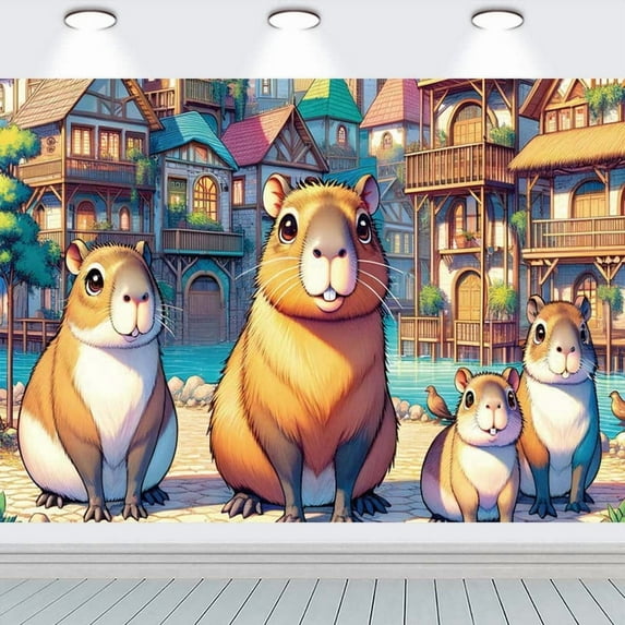 Guinea Pig Taspestry Wall Decor Backdrop Banner Party Supplies Poster Birthday Decorations Background for Photography Taspestry