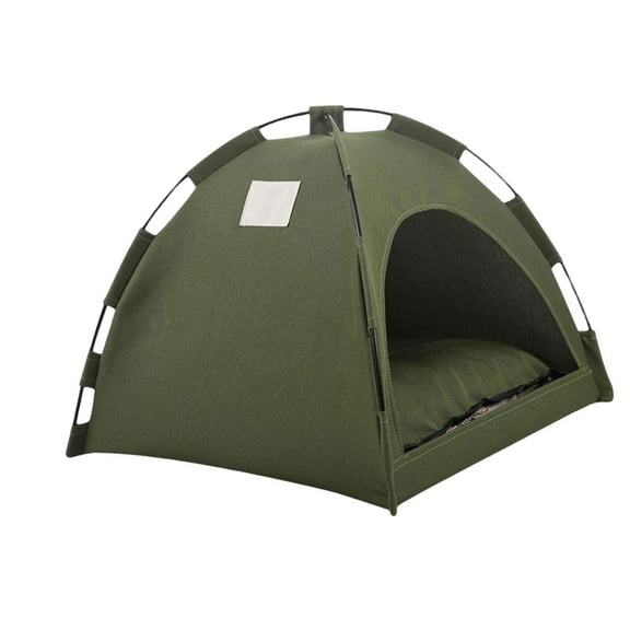 Guinea Pig Tent Rainproof Outdoor Cat Tent Accessory Sunscreen Stray Cat Shelter 35 x 35cm Green