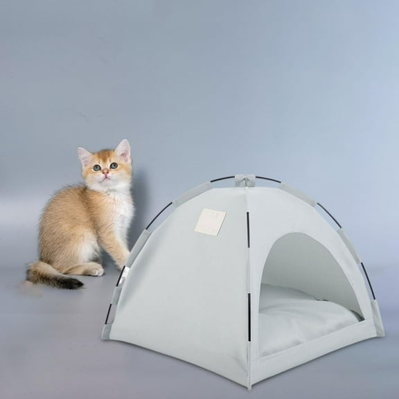 Guinea Pig Tent Rainproof Outdoor Cat Tent Accessory Sunscreen Stray Cat Shelter 40 x 40cm Gray