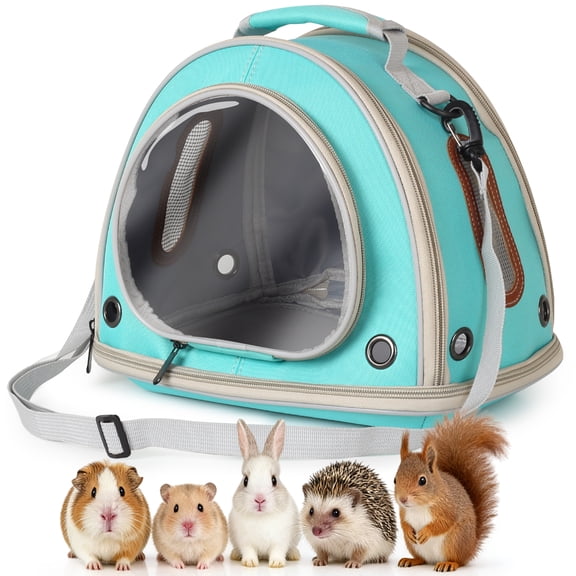 Guinea Pig Travel Carrier Cage, Portable Carry Bag for Two (2) Pigs, Reptile Bearded Dragon Lizard Carrier Bag for Small Animals Hamster Hedgehog Bird Bunny Kitten