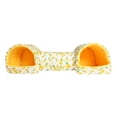 thumbnail image 1 of Guinea Pig Tunnel, Hamster Hideout, Guinea Pig Hideout, Yellow Pineapple Print, Fleece Lined Insulated, Small Pet Supplies, Connected Dual Hideaways, 18X6 In, 1 Pc, 1 of 5
