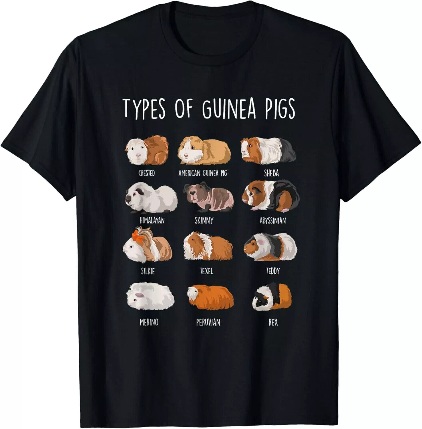 Guinea Pig Types Of Guinea Pigs Gift Unisex TShirt