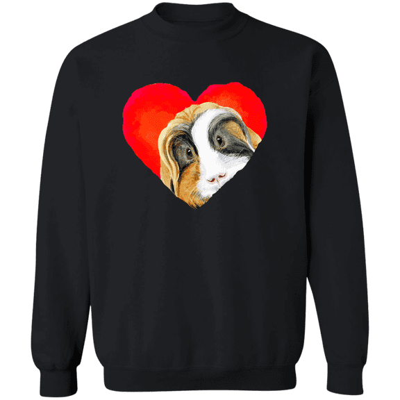 Guinea Pig Valentine Heart For Animal Lovers Crewneck Pullover Sweatshirt