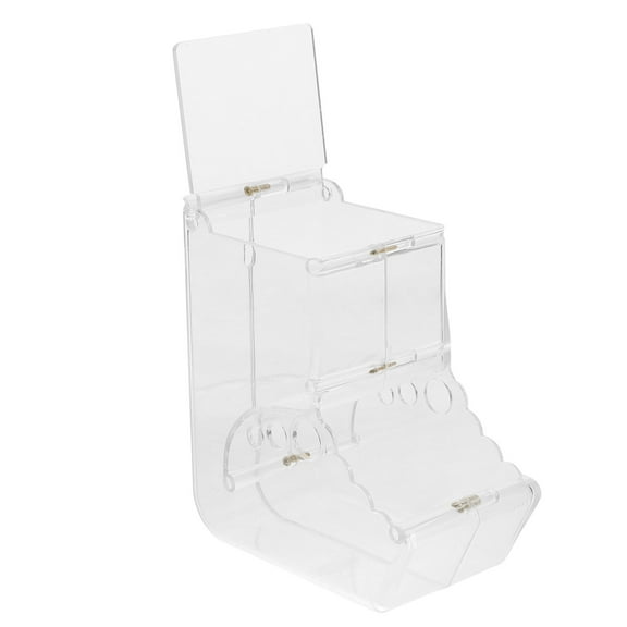 ORDDIART Rat Cage Pet Feeder Acrylic Transparent for Small Animals 1Set 5.5x5x2.8in