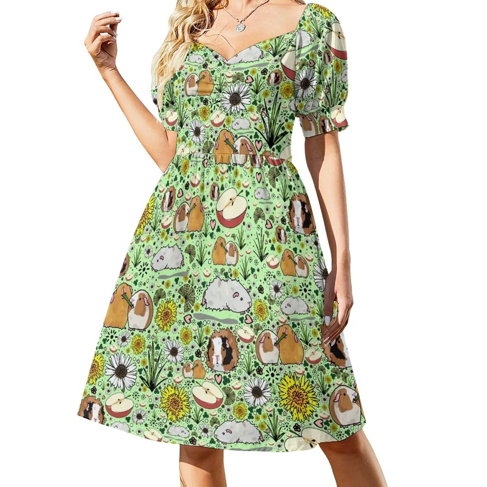 Guinea Pig Pattern Print Dress