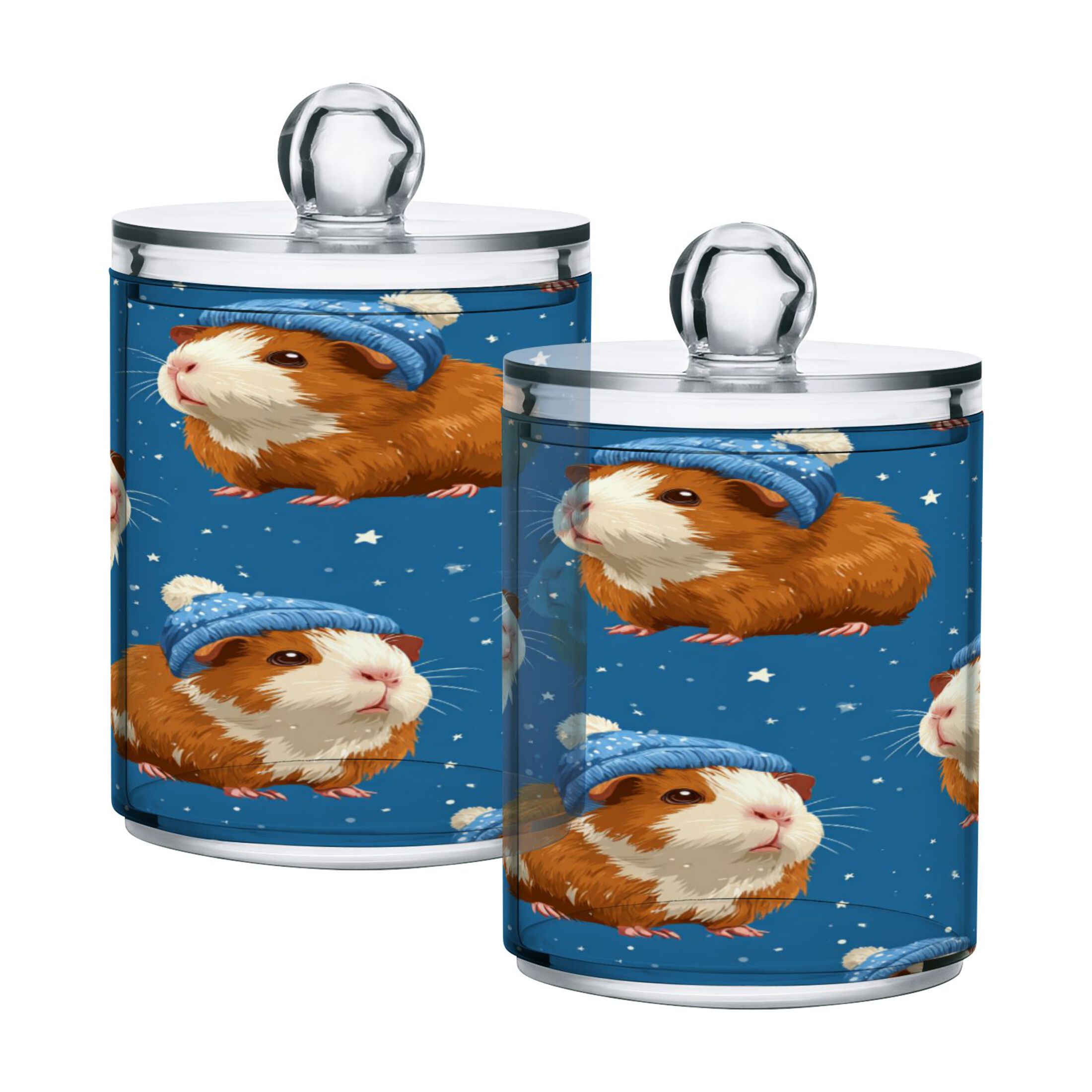 Guinea Pigs in Christmas Translucent Plastic Cans Storage Canisters ...