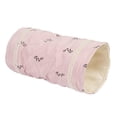 thumbnail image 1 of Guinea Tunnels Tubes Collapsible Toy for Dwarf Rabbit Hamster Gerbil Rat Pink 19x10CM, 1 of 8
