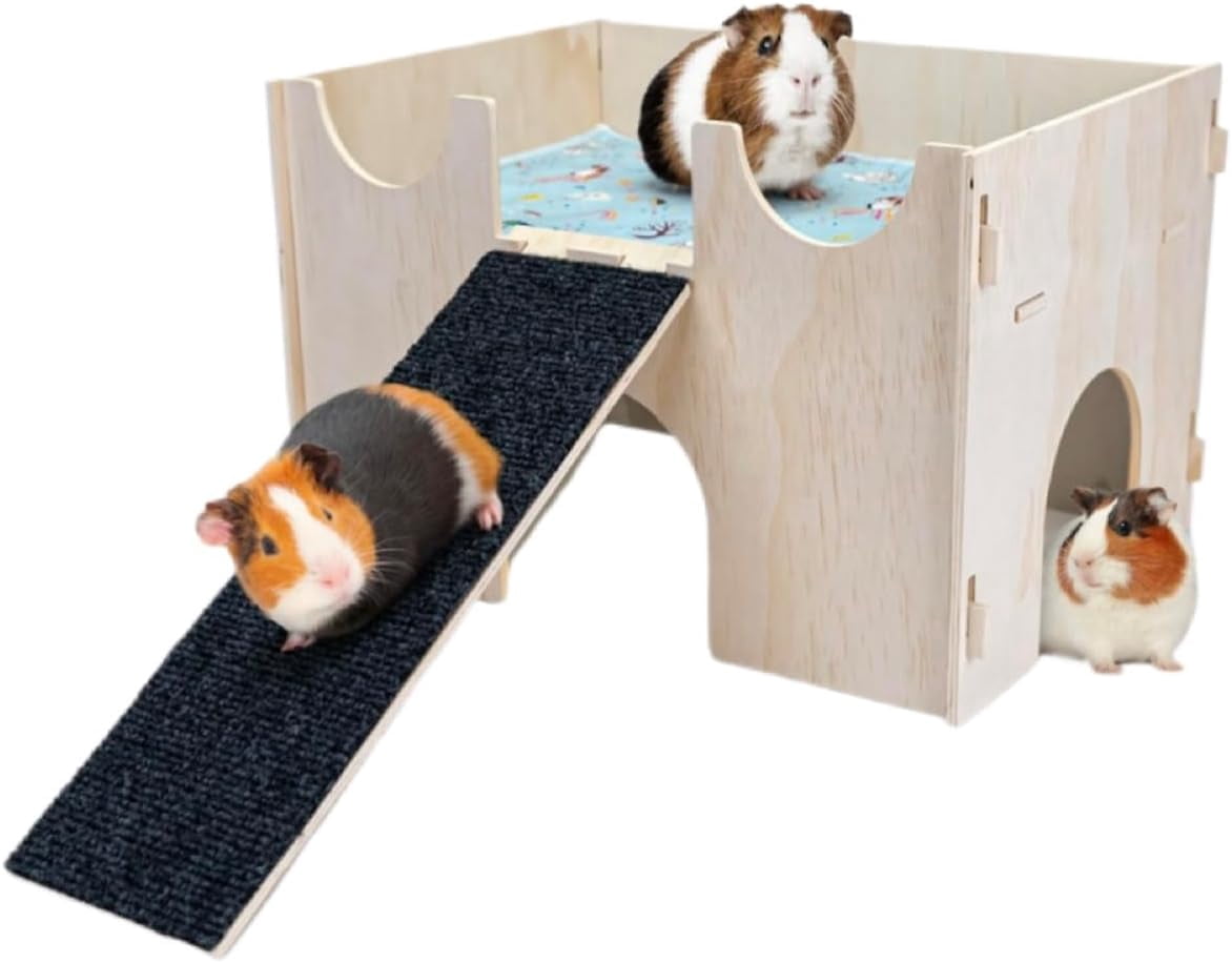 Picture of Guinea pig hideout - X-Large guinea pig wooden hideout w/guinea pig ...