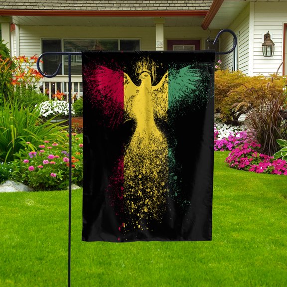 Guinean Flag With Eagle Painting - Proud Guinea Garden Flag (11.5x17.5) Double-Sided Decorative Polyester Indoor/Outdoor Flag