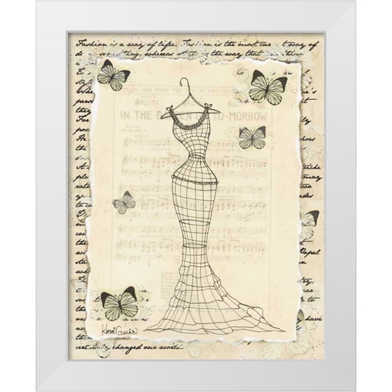 Guinn, Katie 15x18 White Modern Wood Framed Museum Art Print Titled - Wire Dress I