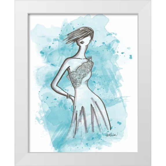 Guinn, Katie 20x24 White Modern Wood Framed Museum Art Print Titled - From the Runway I