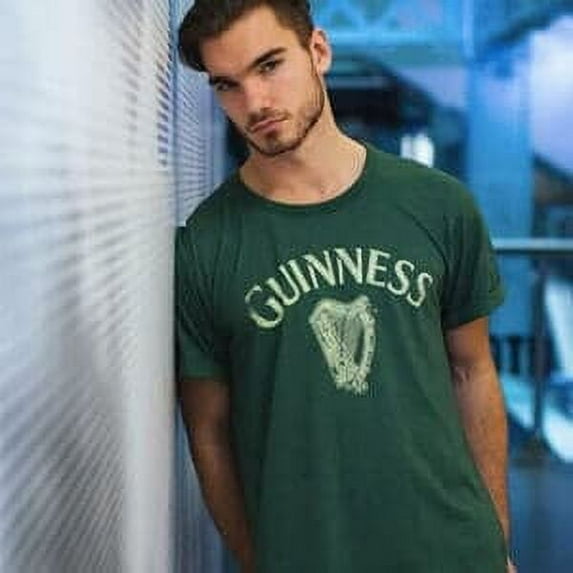 Guinness Adult Men's Harp Green T Shirt, Medium